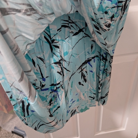 Lane Bryant Blue Surplice V-Neck Smocked-Waist Jersey Dress in Size 18/20 (2X) - Picture 11 of 11